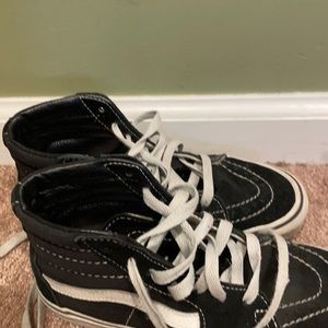 Black and white vans
